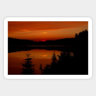 Sunset on Brewer Lake, Algonquin Park Sticker